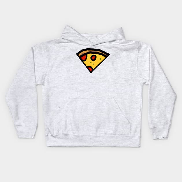 Slice of Pi Day Pizza Kids Hoodie by ellenhenryart